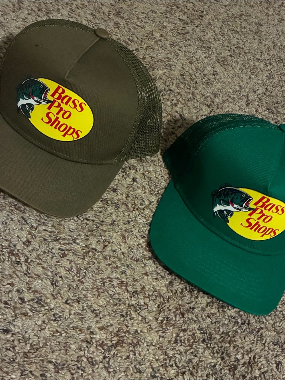 Bass Pro Shops Olive and Green Trucker Hat Set